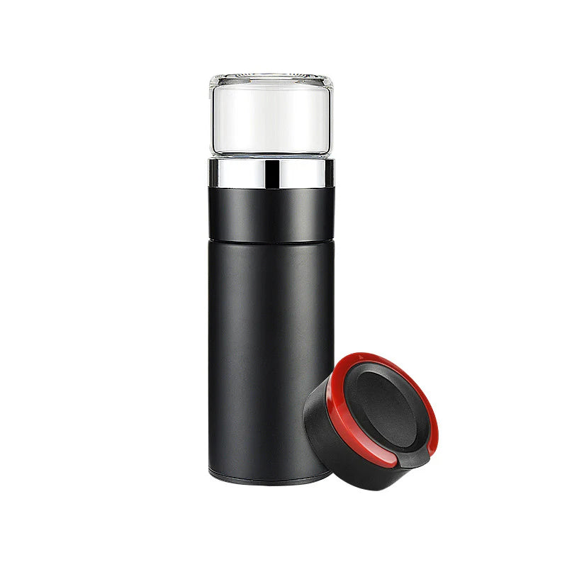 Black Metal Tea Cup with Straight Design – 420 ml