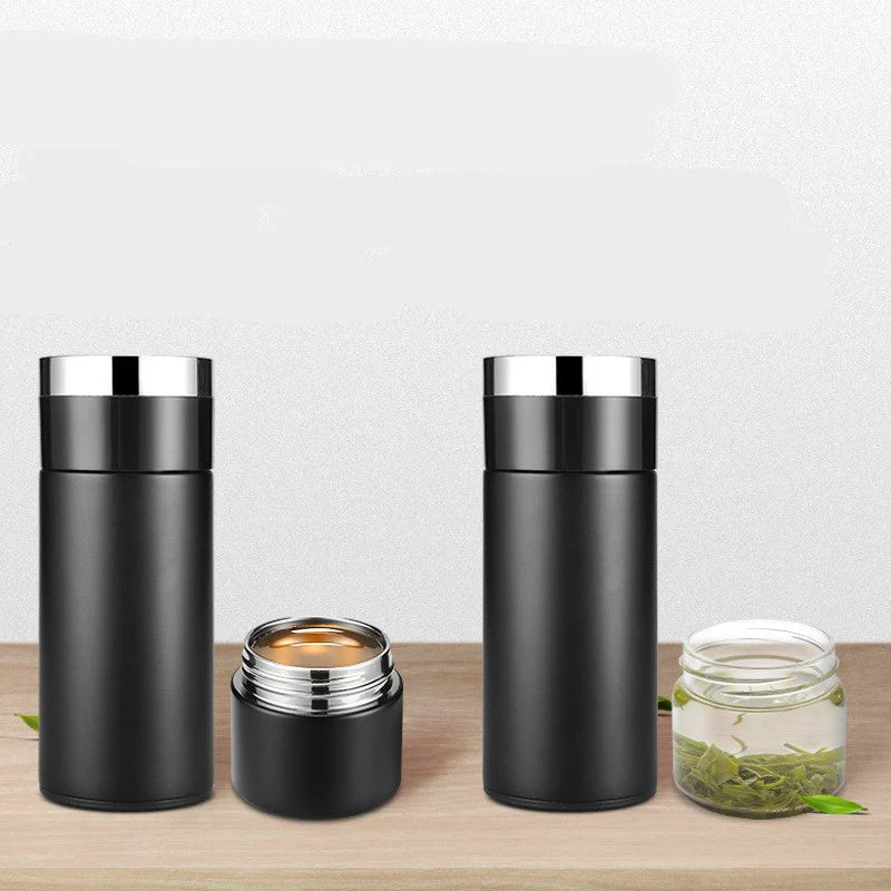 Black Metal Tea Cup with Straight Design – 420 ml
